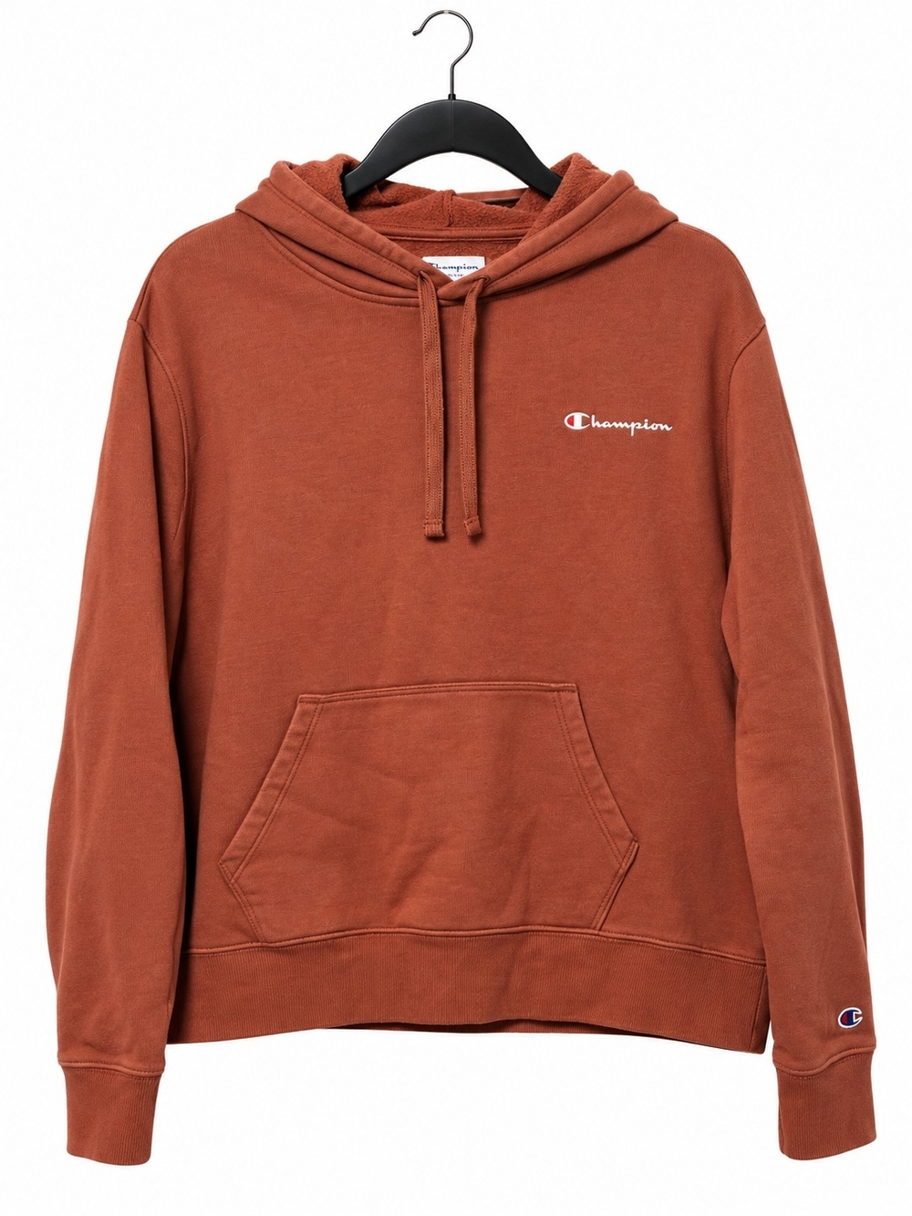 Champion Women's L Rust Terracotta Brown Fleece Pullover Hoodie Logo